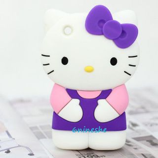   BOW Hello Kitty Soft Silicone Back Case Cover Skin for iPhone 3GS 3G