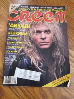 Creem 9/82 Van Halen John Cougar Richard Thompson Iron Maiden Clash 