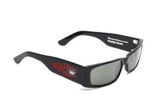 Crown Deluxe Sunglasses Sinner 13 Black w/ Red pinstripes New rat rod