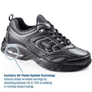 SFC Shoes for Crews Revolution Black Leather Womens 9041 W Wide E 8.5 