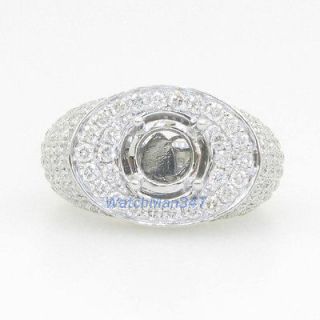   Igor 14K white gold round cut 6.54 diamond semi mount ring RGR06344Wd