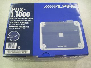 Brand New Alpine PDX 1.1000 1000 Watt Mono Car Amplifier