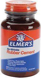 Elmers No Wrinkle Rubber Cement 4 Ounces Craft Liquid Adhesive
