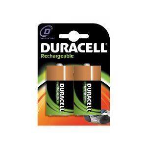 Duracell Rechargeable D Batteries Pack of 2