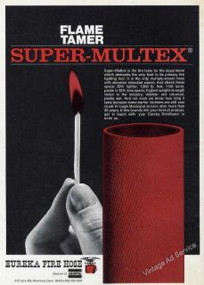 1972 Eureka Fire Hose Super Multex Flame Tamer Ad