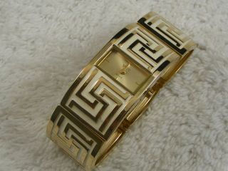 EMBASSY by GRUEN Egyptian Revival Goldtone Cream Bracelet Watch (A62)