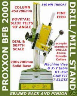 PROXXON 20000 MILL DRILL STAND FITS KT150 COMPOUND TABLE CNC CONTROL 