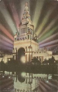 San Francisco CA Tower of Jewels Panama Pacific Expo Postcard #w710
