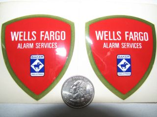 Wells Fargo Alarm Services   Baker Industries Mini Double Sided Decals 