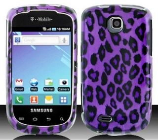 Samsung Galaxy Mini T499 SGH T499 PURPLE BLACK LEOPARD Cellphone Case 