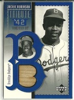   Deck Prospect Premiers Tribute Jackie Robinson Game Used Bat Card