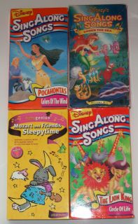   of 3 Disneys Sing A long Songs & Baby Genius Mozart VHS Tapes used