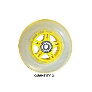 OF 5 STAR COMPOSITE HUB BEARING SCOOTER WHEELS 100MM CLEAR 