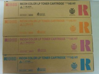 RICOH COLOR LP TONER CARTRIDGES TYPE145 HY COMPLETE SET