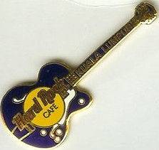   Cafe KUALA LUMPUR 1990s BLUE Gibson Byrdland GUITAR PIN Catalog #4229