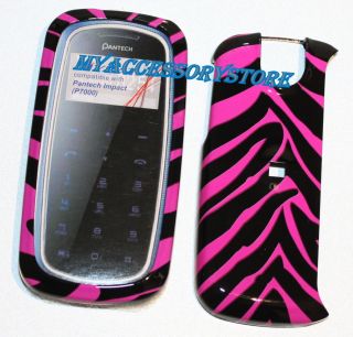 Pantech Impact P7000 Zebra Pink Snap On Protector Hard Shield Phone 