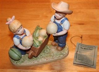   FIGURINE #1512 MELON PATCH PORCELAIN Homco Home Interior and Gifts