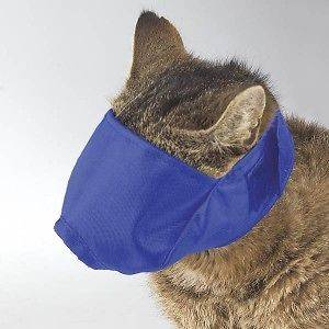Guardian Gear Lined Nylon Cat Muzzle Grooming SM Blue