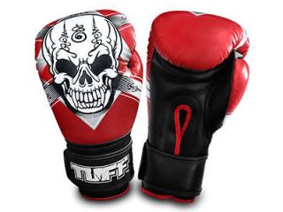 TUFF MuayThai Gloves Skull Red TUF GV SKULL R​ED  14OZ