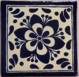 C192) 9 PCS Talavera Handmade Tiles 4x4 Ceramic Mexican
