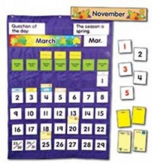 COMPLETE CALENDAR AND WEATHER POCKET CHART CD 158003