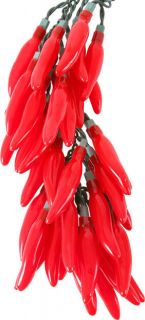 Red Chili Pepper Novelty Outdoor Patio String Light Set