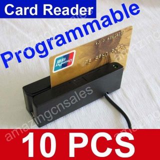 Lot of 10 PCS USB Magnetic Credit Card Reader 3 Track Stripe Swiper 