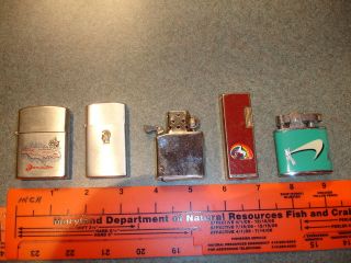Old Vtg Antique Collectible Lighters Lot Some Missing Pieces