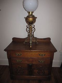 Victorian Tiger Oak Dry Sink Cabinet, Nightstand, etc.
