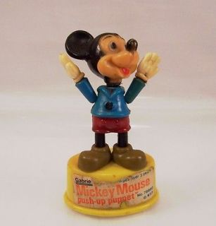 Vintage Walt Disney Mickey Mouse Push Up Finger Pupper Gabriel 1977 