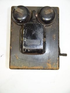 Antique Old Broken Wood Wooden Telephone Phone Ringer Box Case Parts 