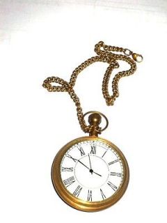 Roman Dial Pocket Clock   Pocket Watch With Chain  Grand Father Pocket 