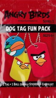 ANGRY BIRDS DOG TAG FUN 4 PACKS WITH STICKERS + NEW SERIES 1   5 DAYS