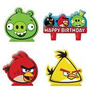 4pc) Angry Birds Birthday Candles/Cake Toppers Set Birthday Party 
