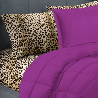Purple Leopard Cheetah Animal Print Twin XL Bedding & Sheet Set