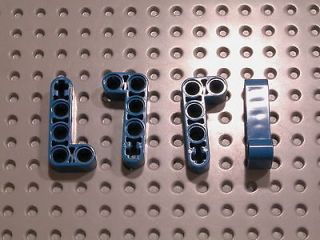 LEGO 4x Blue Technic Liftarm 2 x 4 L Shape Thick NEW 8052 8421 10213 