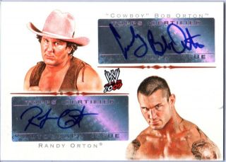 WWE Randy Orton and Cowboy Bob Orton 2009 Topps DUAL Authentic 