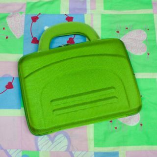 Green Travel Handle Hard Case Bag for Mustek MP83 Portable DVD Player