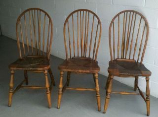 Antique Rush Seat Windsor Chairs