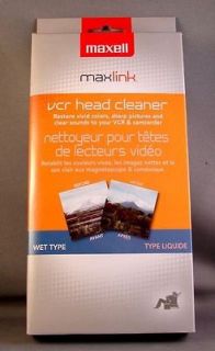 Maxell VP 200 290038 VHS Wet Cleaner Video Head Cleaning   NEW