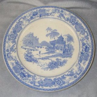 Syracuse China 1941 Blue MAYFAIR Restaurant Ware Plate   Center Design