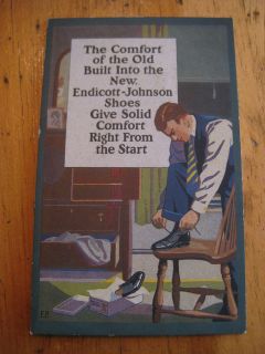 NEAT VINTAGE ADV. STAND UP SIGN FOR ENDICOTT JOHNS​ON SHOES