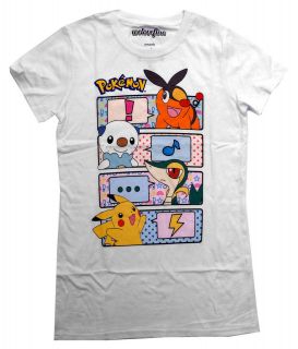 Pokemon Nintendo Group Speech Video Game Juniors Babydoll T Shirt Tee