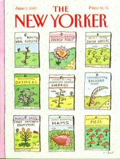 New Yorker cover Chast absurdist seed packets 6/1 1987