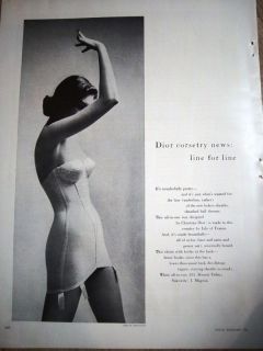 1955 Christian Dior Corsetry All in One Girdle Ad