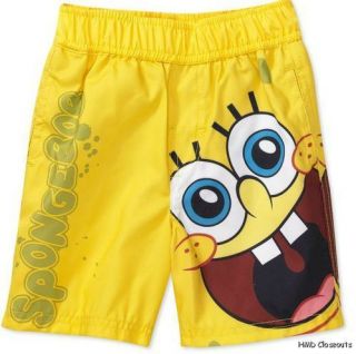 NICKELODEON Spongebob Squarepants Beach Shorts Yellow NEW