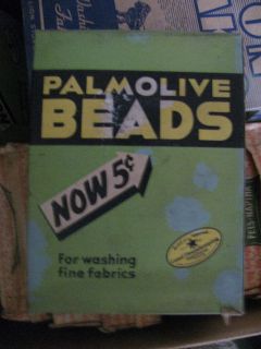 Vintage 1940 50 Palmolive BEADS Laundry Soap 3 1/2 Oz FULL Unopened 