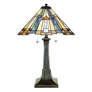 Quoizel Inglenook 2 Light Table Lamp, Valiant Bronze NEW