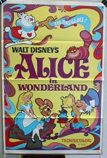 1974 Alice in Wonderland 1 Sheet Movie Poster Disney