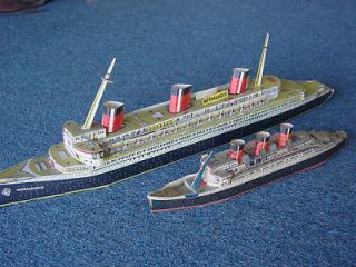   QUEEN MARY BY KELLOGGS PLUS THE NORMANDIE PAPER MODELS 30S REISSUE